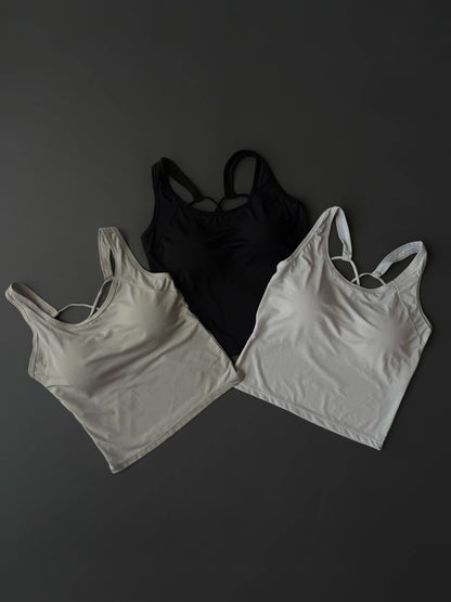 Women’s Soft Comfort Padded Cami Top – Pack of 3