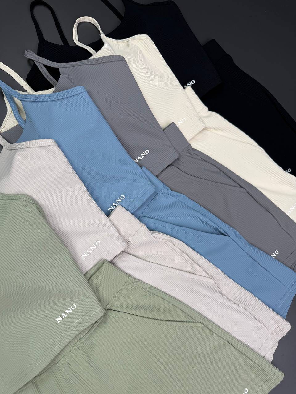 Cropped and shirt match stretchable set {pair of 2}