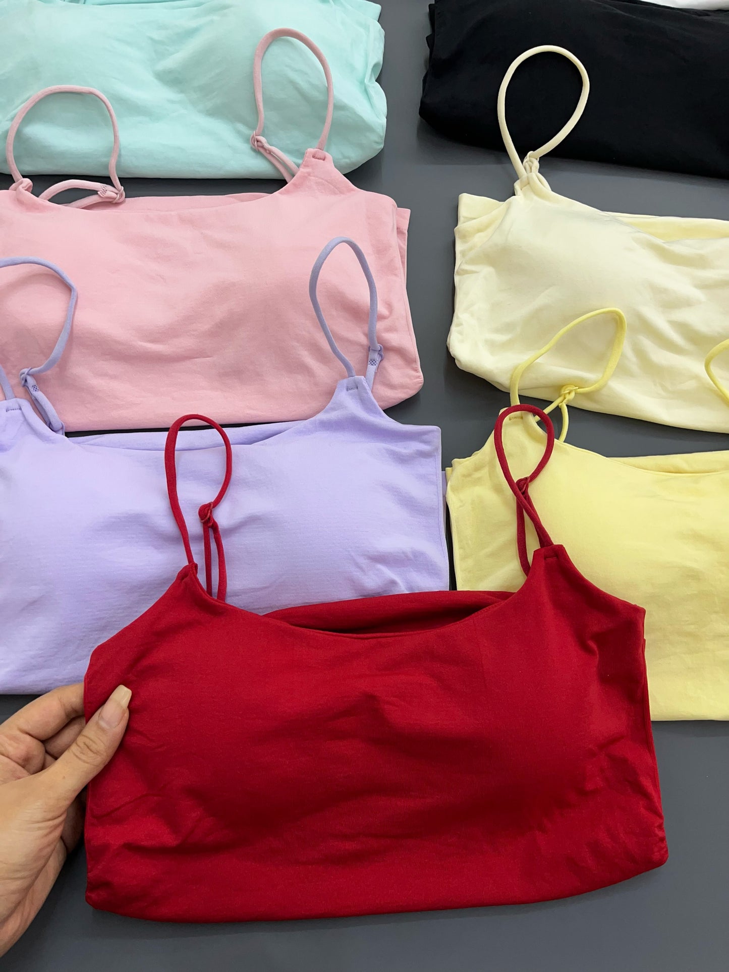 Tank top Removable cup {Pack of 3} -7 Colors combo