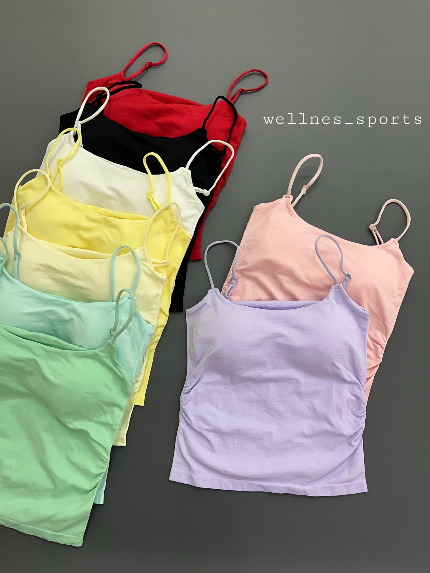 Tank top Removable cup {Pack of 3} -7 Colors combo