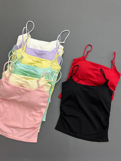 Tank top Removable cup {Pack of 3} -7 Colors combo