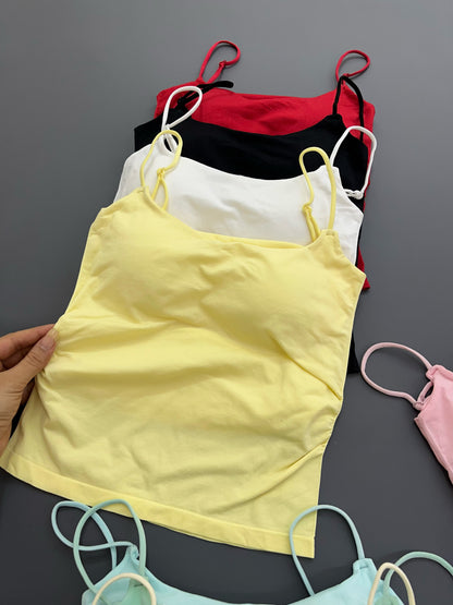 Tank top Removable cup {Pack of 3} -7 Colors combo
