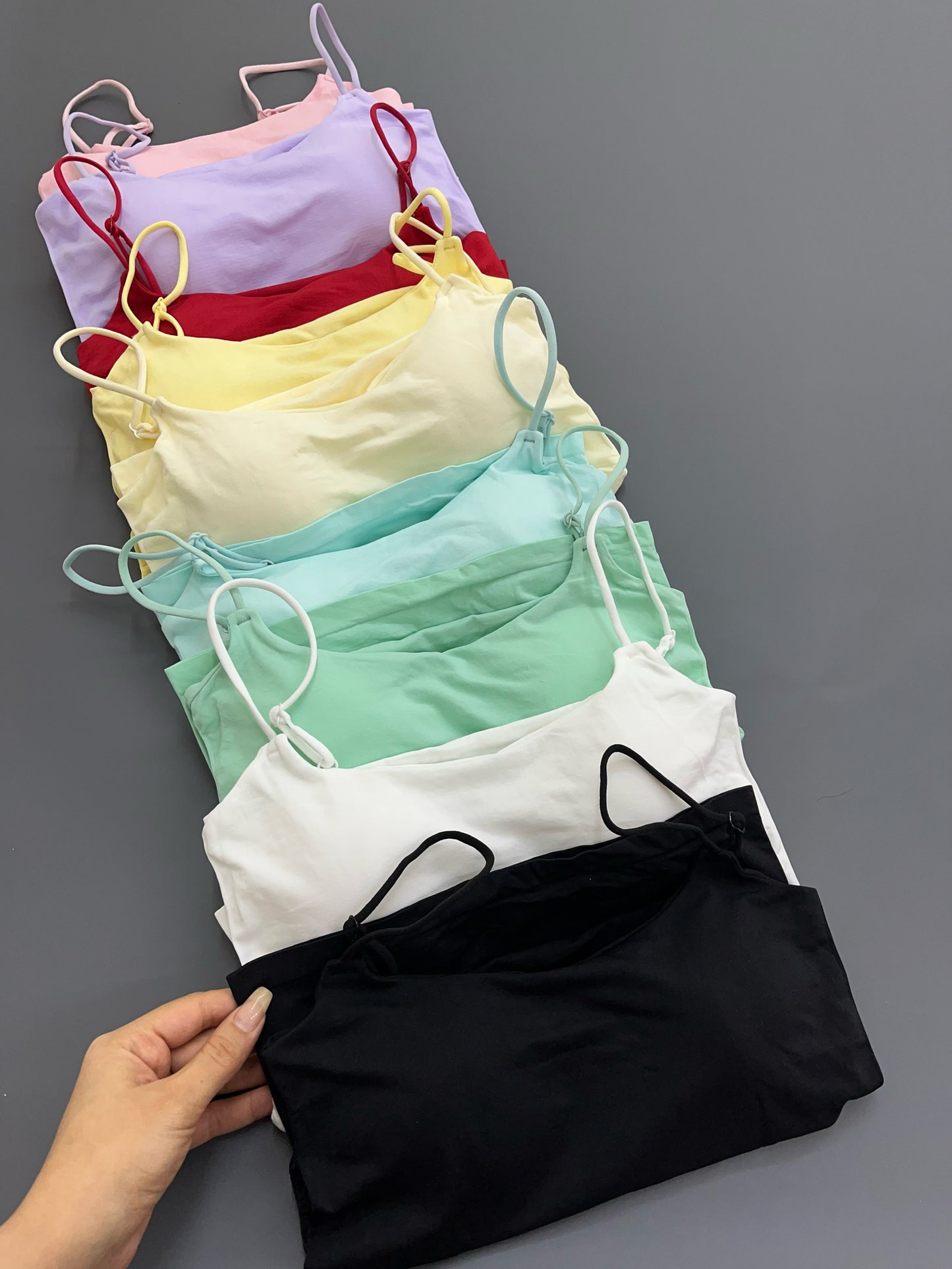 Tank top Removable cup {Pack of 3} -7 Colors combo