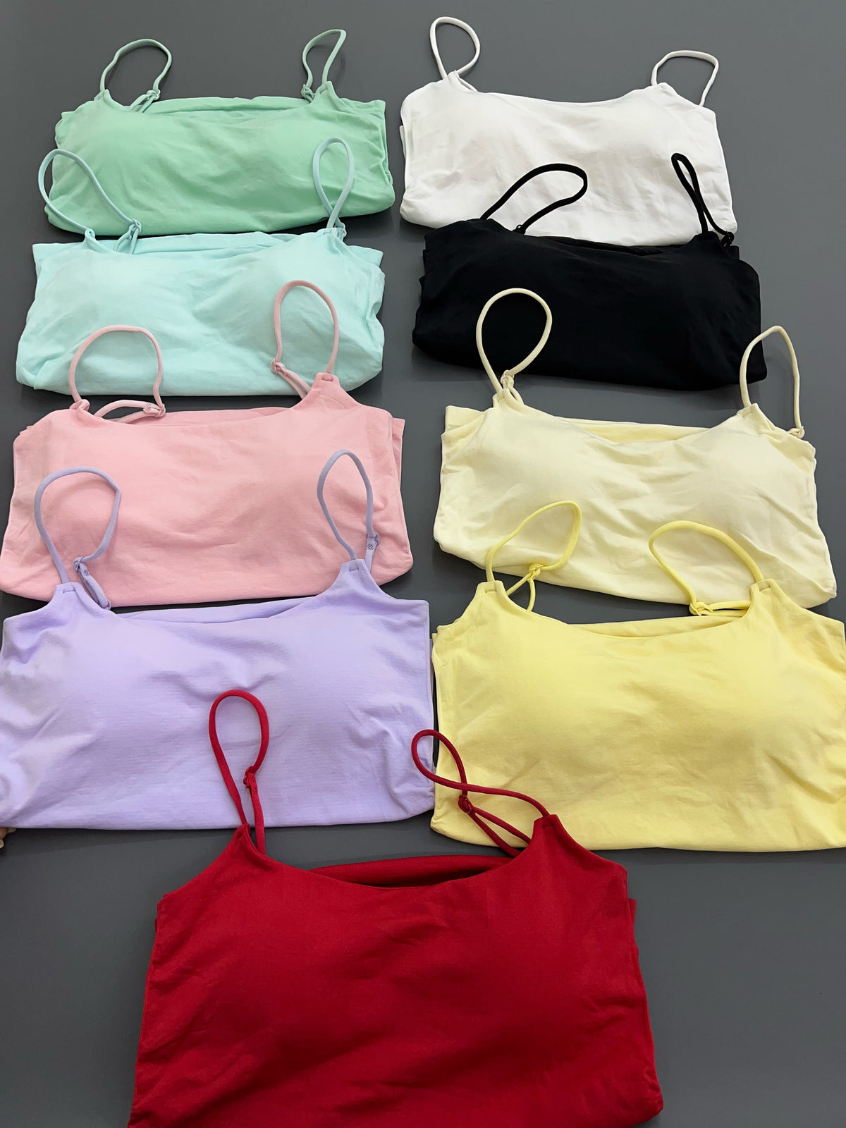 Tank top Removable cup {Pack of 3} -7 Colors combo