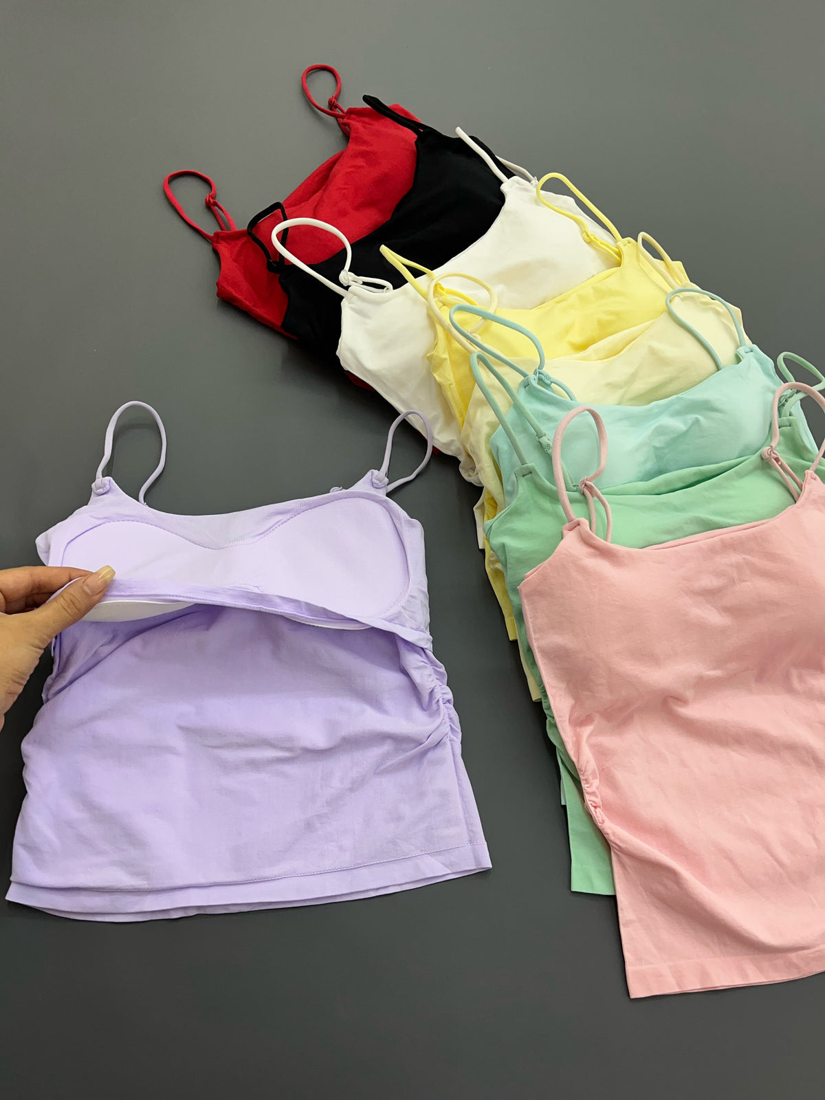 Tank top Removable cup {Pack of 3} -7 Colors combo