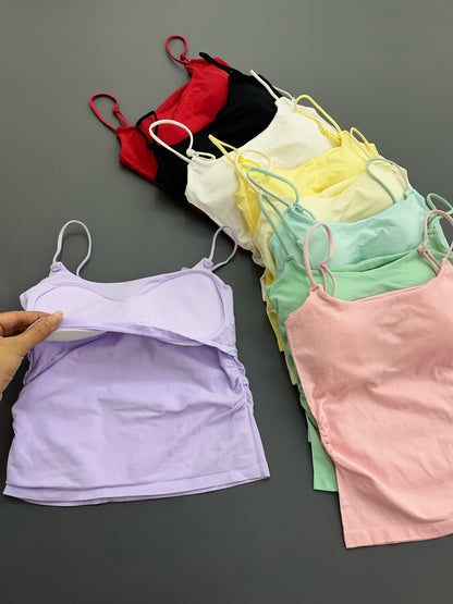 Tank top Removable cup {Pack of 3} -7 Colors combo
