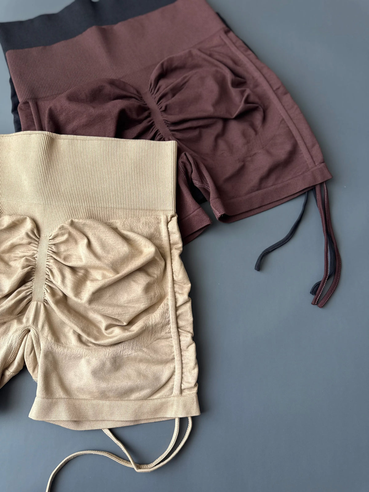 Women’s High-Waisted Scrunch Drawstring Biker Shorts