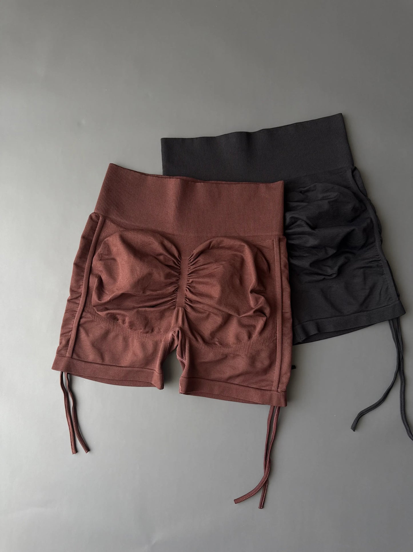 Women’s High-Waisted Scrunch Drawstring Biker Shorts