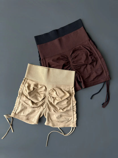 Women’s High-Waisted Scrunch Drawstring Biker Shorts